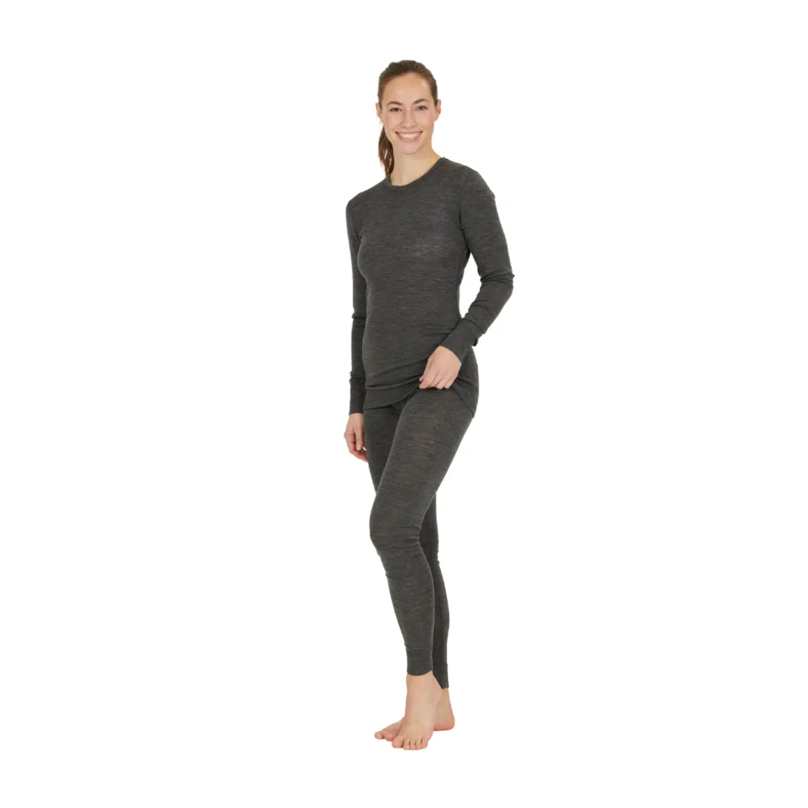 Asivik Hike Wool Blend Uldunderbukser, dame (Black)