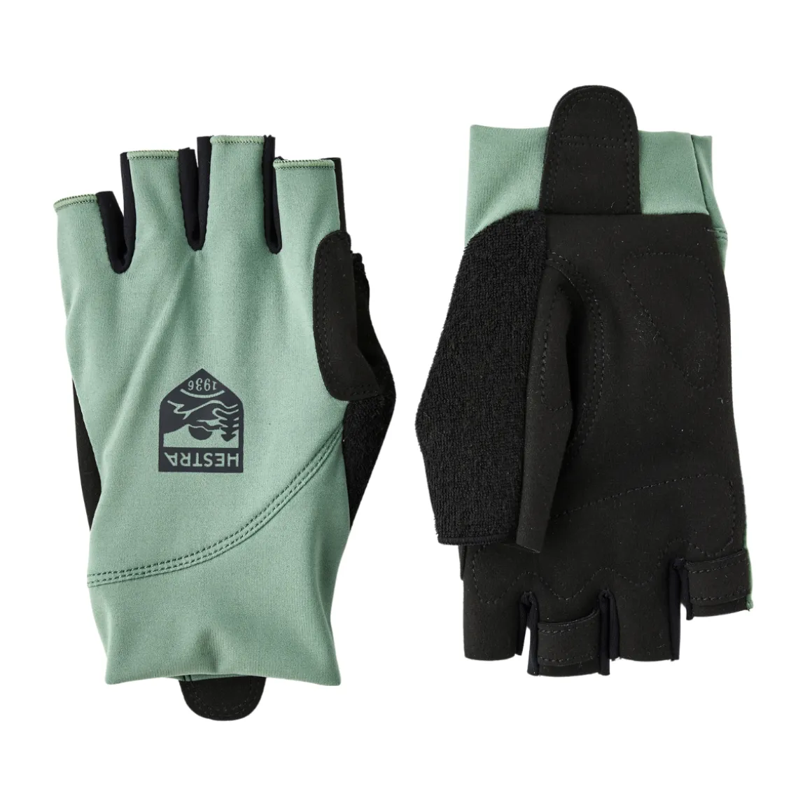 Hestra Apex Short 5-Finger Cykelhandsker (Silver Green)