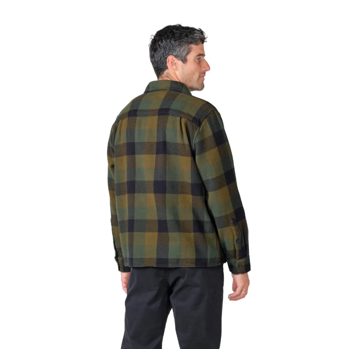 Klitmøller Collective Casper Shirt, herre (Olive Check)