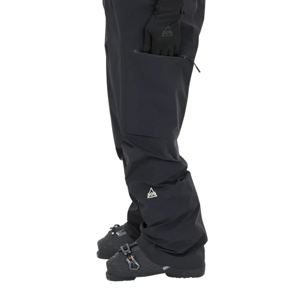 SOS Kula 3-lags Shell Bib Skibukser, herre (Black)